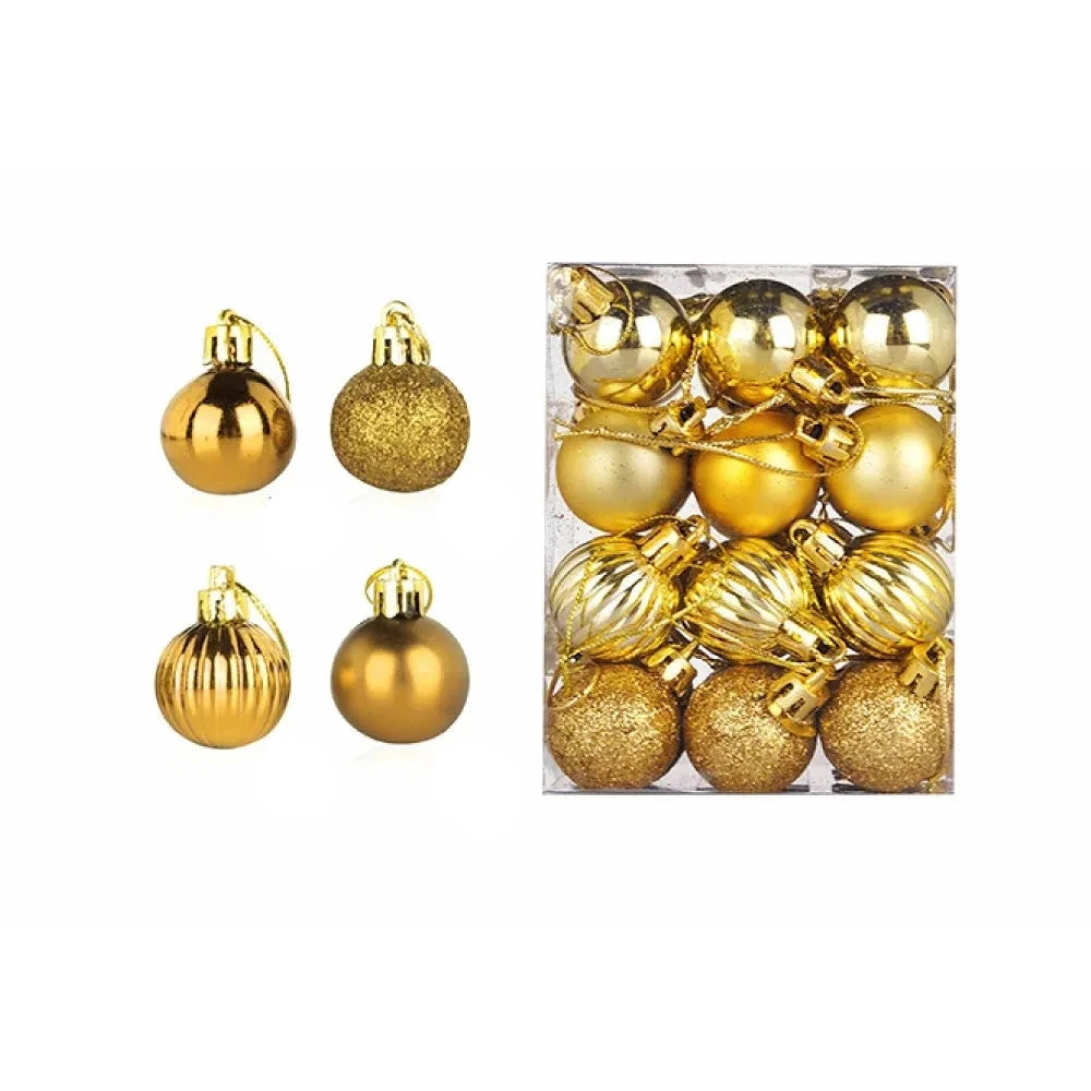 Christmas Ornaments Set | 24 Elegant Baubles for Tree Decorations 14