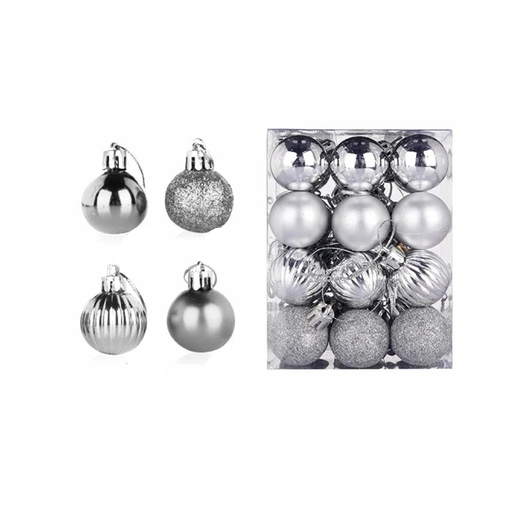 Christmas Ornaments Set | 24 Elegant Baubles for Tree Decorations 9