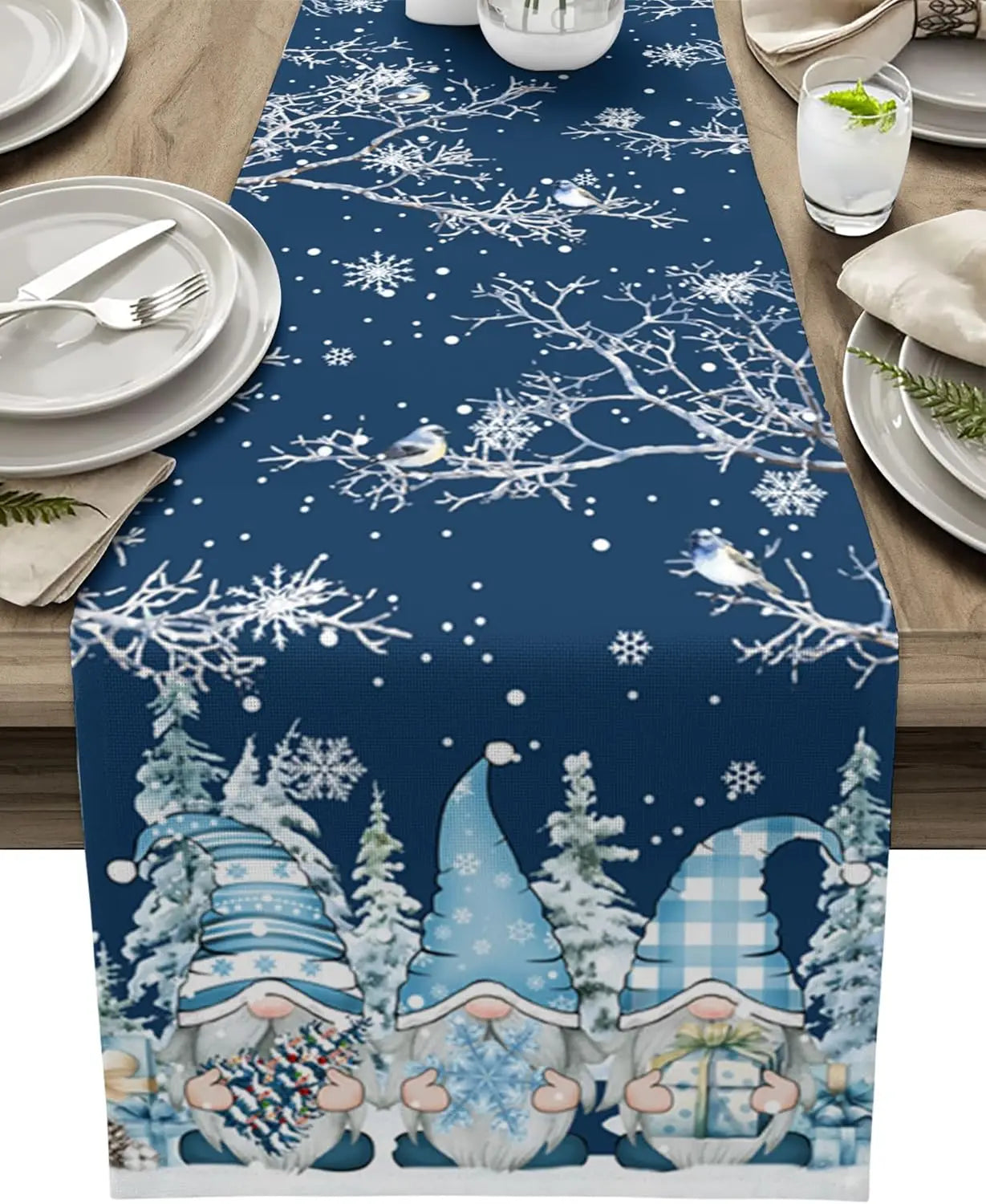 Christmas Table Runner | Elegant Snowflake Design for Festive Decor 5