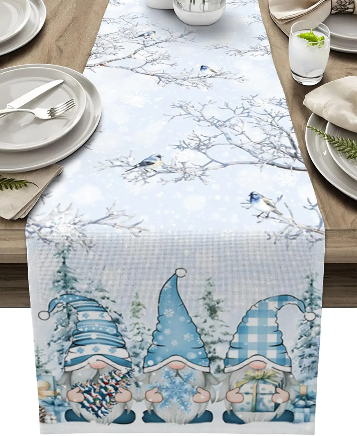 Christmas Table Runner | Elegant Snowflake Design for Festive Decor 6