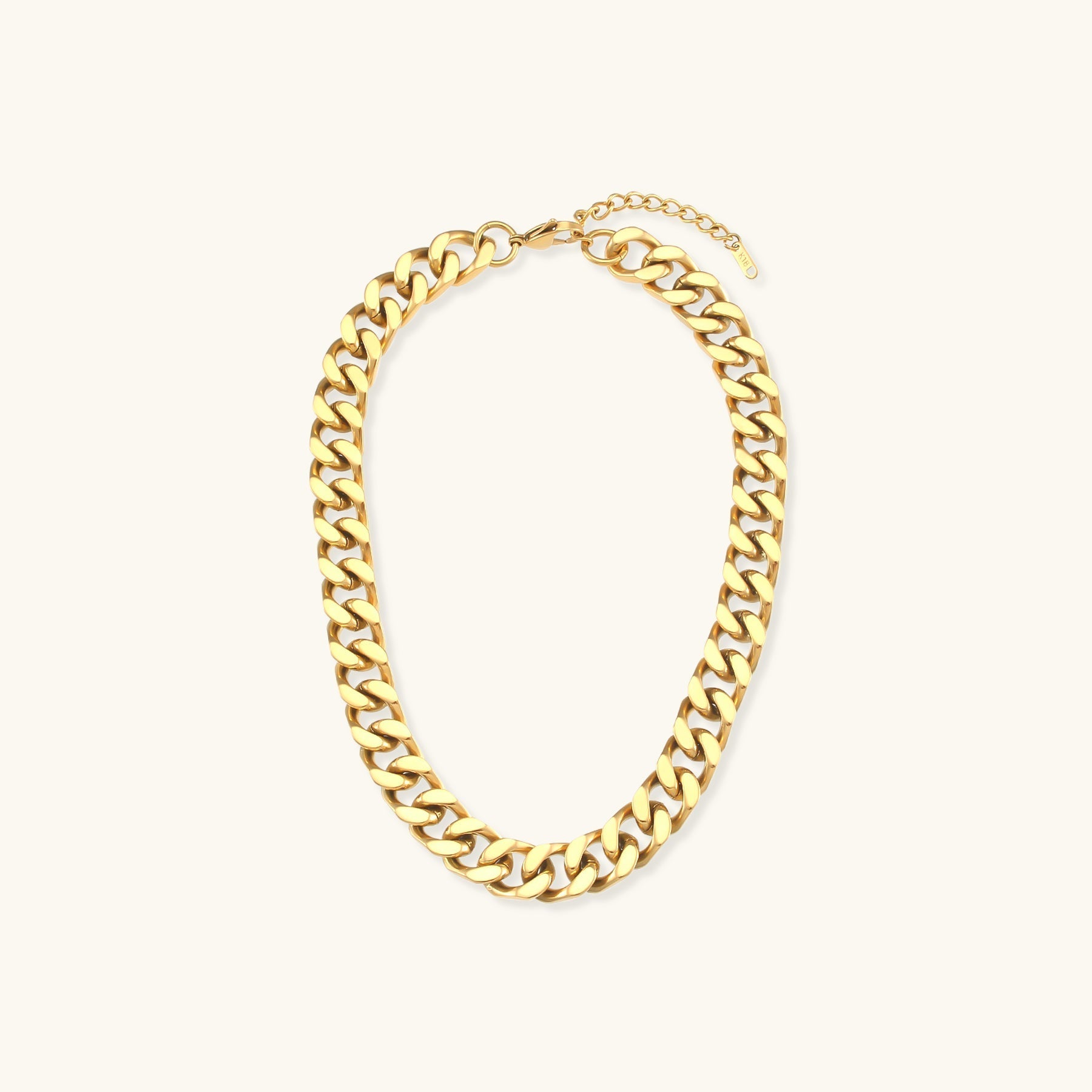 Chunky Chain Necklace | 18k Gold-Plated, Hypoallergenic, Water-Resistant 1