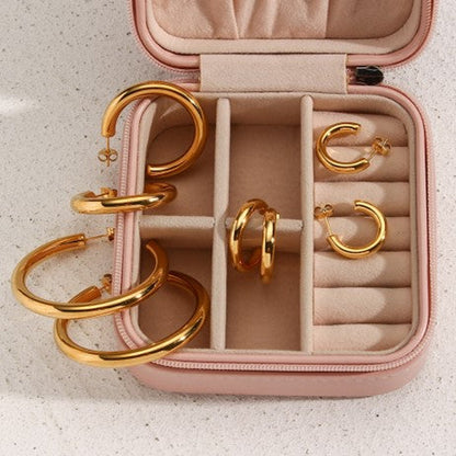 Classic Hoop Earrings | Tarnish-Free Stainless Steel with Secure Closure 4