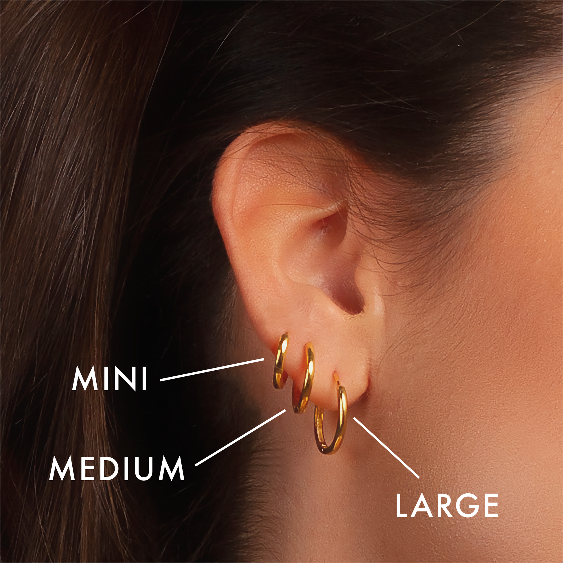 Classic Round Hoop Earrings | Ethically Sourced Stainless Steel with 14k Gold Plating 1