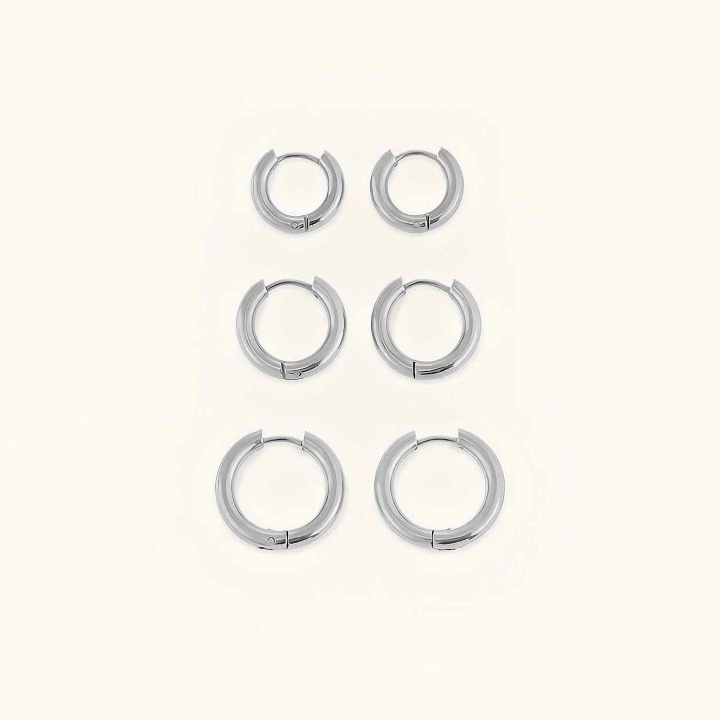 Classic Round Hoop Earrings | Ethically Sourced Stainless Steel with 14k Gold Plating 9
