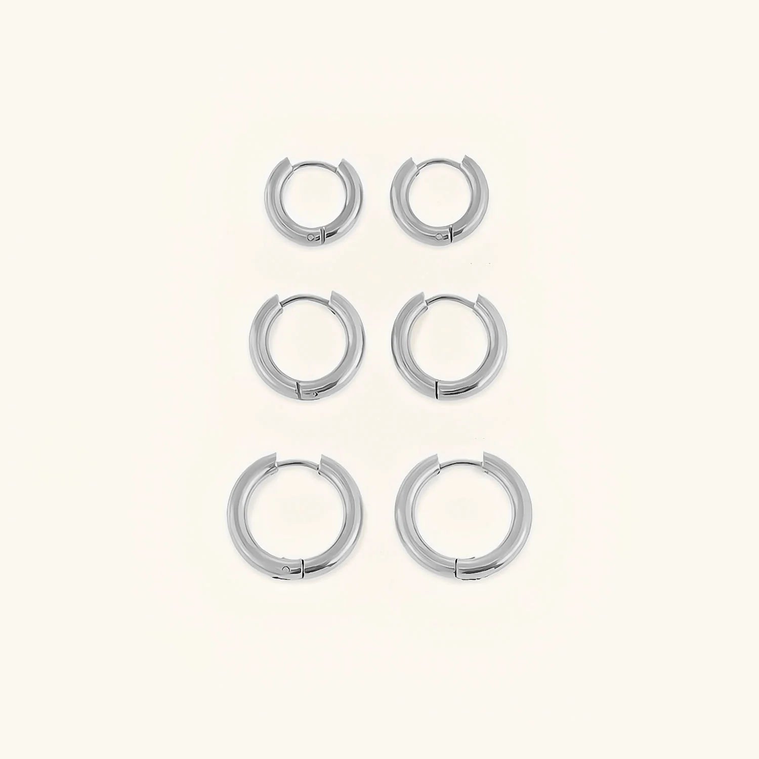 Classic Round Hoop Earrings | Ethically Sourced Stainless Steel with 14k Gold Plating 9