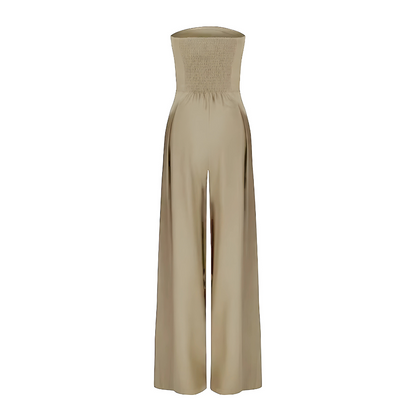 Stroppløs vid jumpsuit