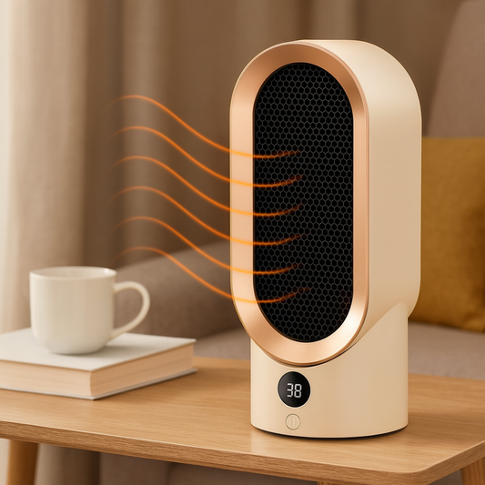 Compact Ceramic Space Heater | Energy Efficient Portable Electric Heater for Fast, Quiet Heating 0