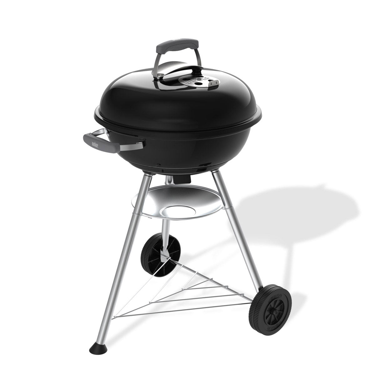 Compact Charcoal BBQ Grill | 47cm Porcelain-Enamel with Wheeled Stand 0