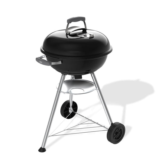 Compact Charcoal BBQ Grill | 47cm Porcelain-Enamel with Wheeled Stand 0