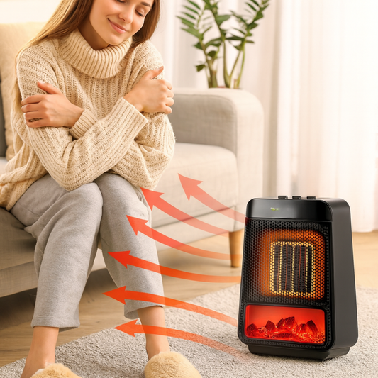 Compact Electric Space Heater | Energy-Efficient Portable Design 0