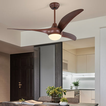 Contemporary 52-Inch LED Ceiling Fan Light with DC Motor & Remote Control 2