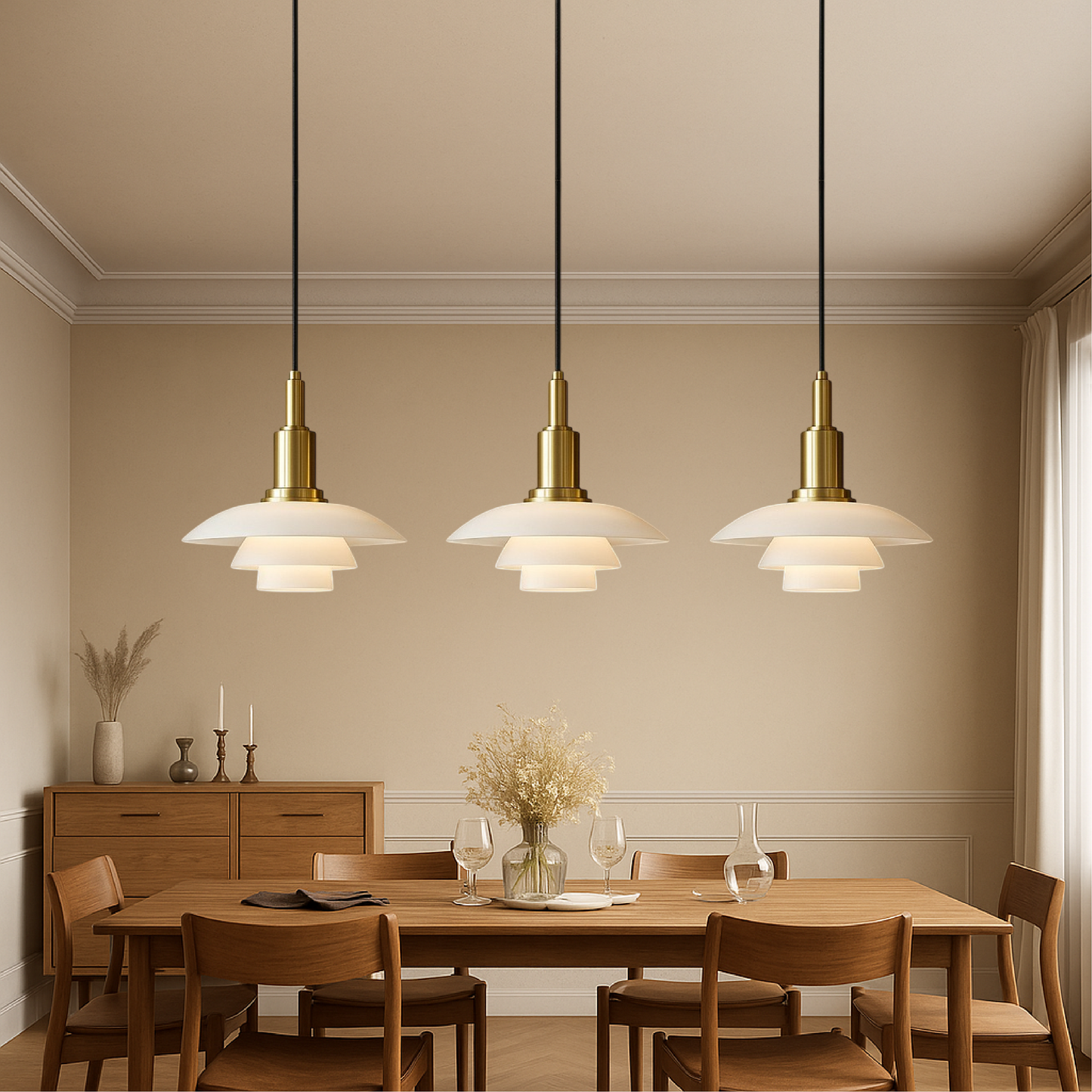 Contemporary Multi-Head Pendant Lamp | Adjustable Danish Design 1