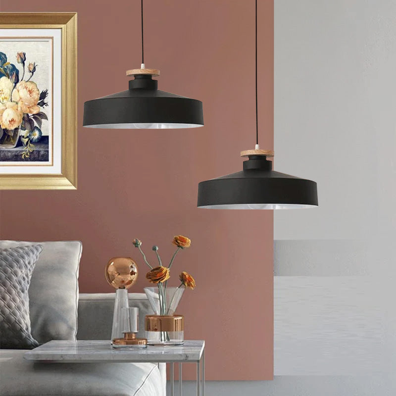 Contemporary Pendant Lamp | Wood and Aluminum Design for Modern Spaces 0