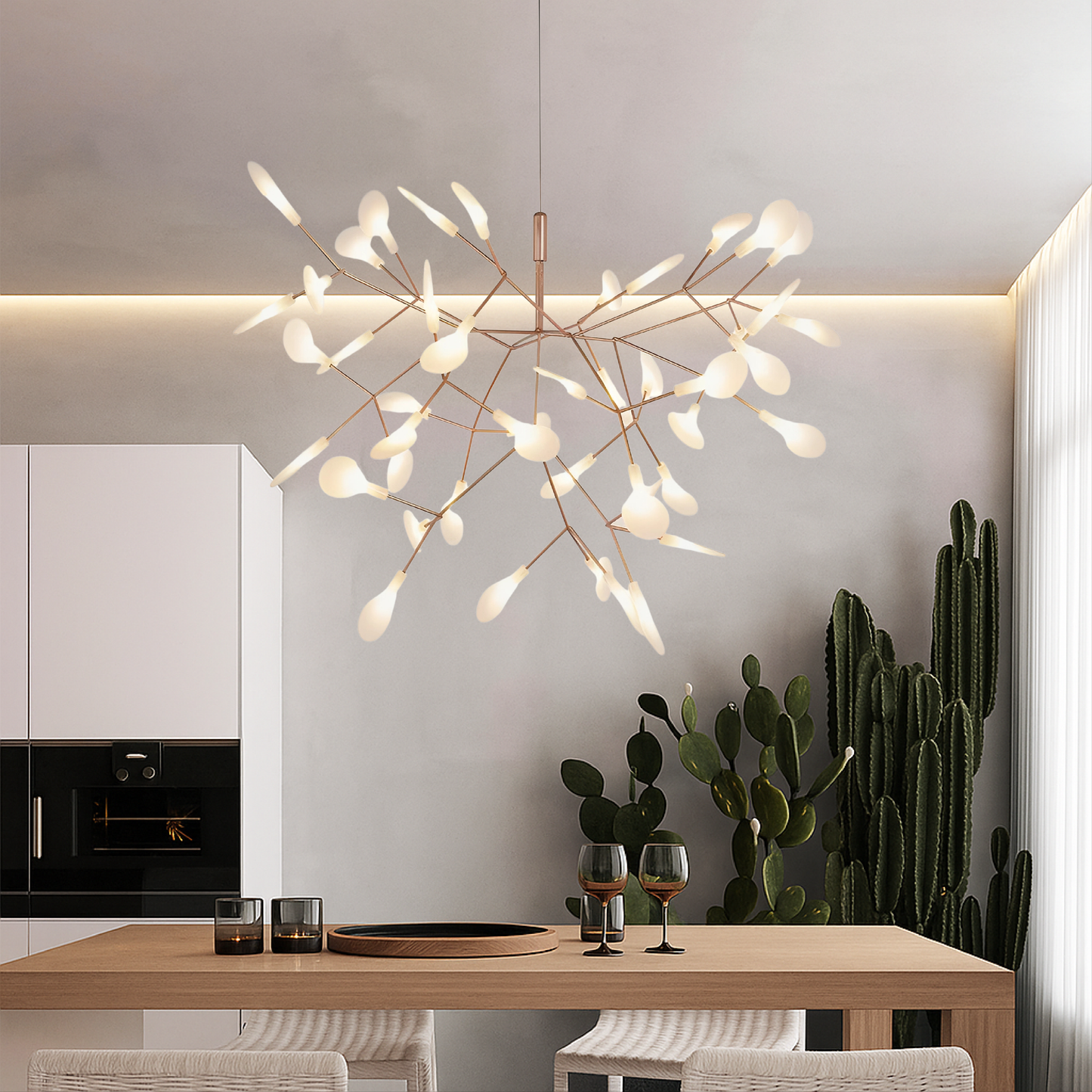Contemporary Pendant Light | Adjustable Metal Design for Kitchen Lighting 3