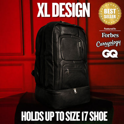 Black Leather Patented Carry-on Bag (XL Design)
