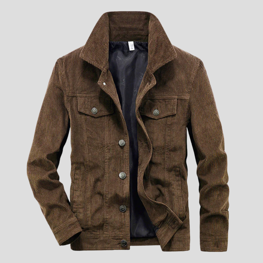Corduroy Jacket | Lightweight Slim-Fit Design with Button Closure 1