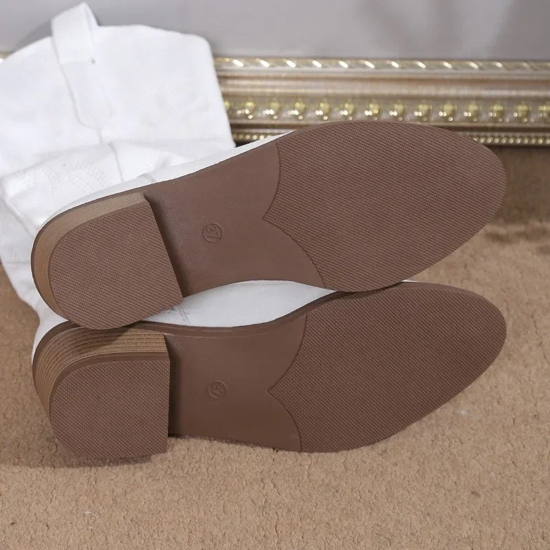 Cowboy Boots for Women | Stylish Blue Denim with Comfortable Block Heel 5