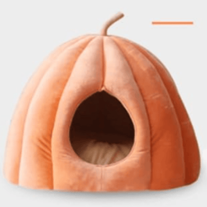 Cozy Pumpkin-Shaped Cat Bed | Warm and Comfortable Retreat for Winter 6