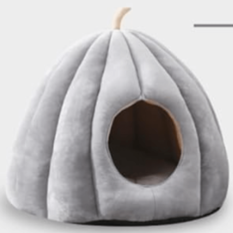 Cozy Pumpkin-Shaped Cat Bed | Warm and Comfortable Retreat for Winter 7