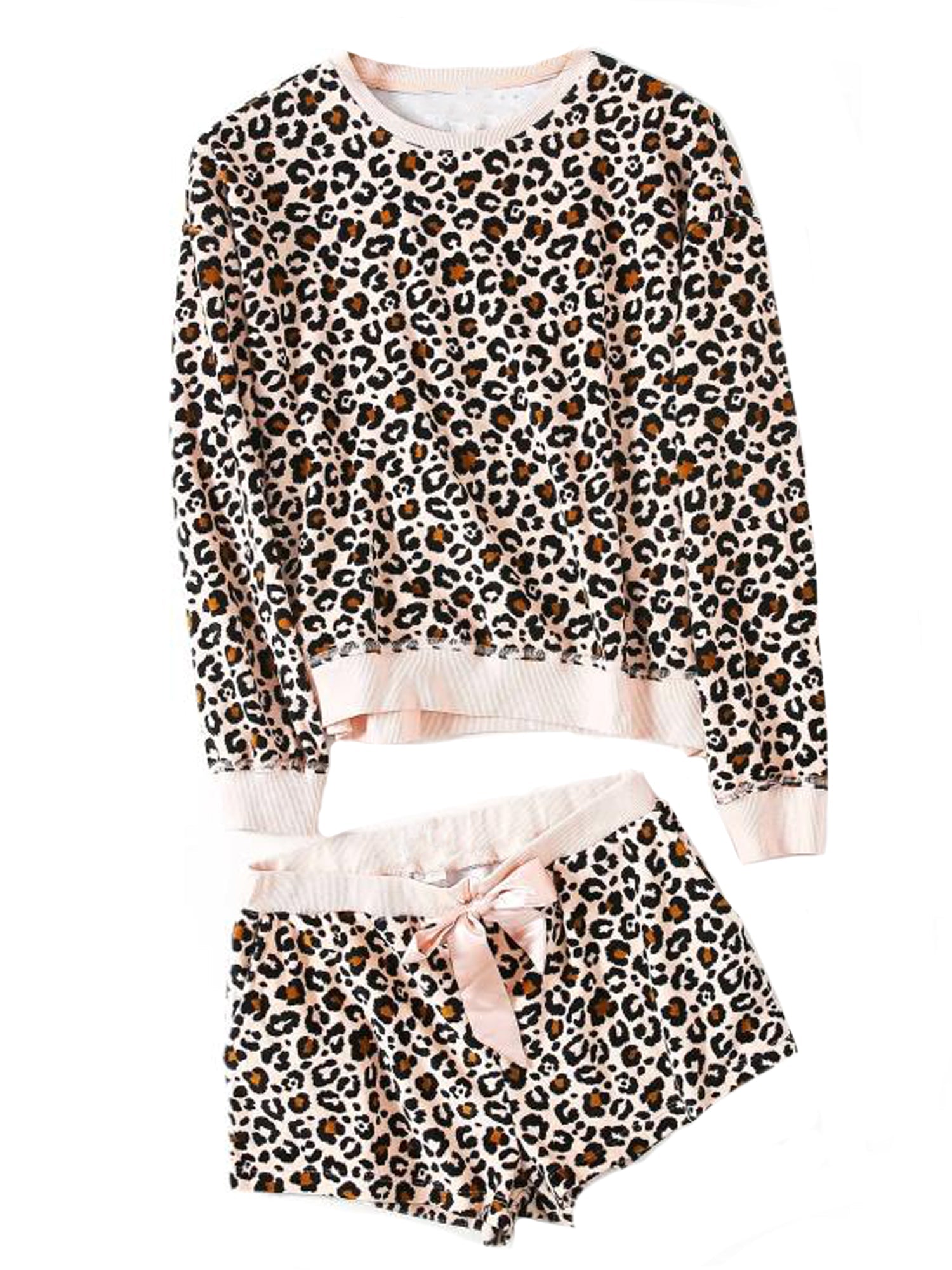 Cozy Sweater and Shorts PJ Set | Leopard or Fox Print with Relaxed Fit 0
