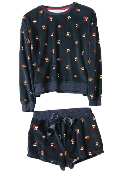 Cozy Sweater and Shorts PJ Set | Leopard or Fox Print with Relaxed Fit 1