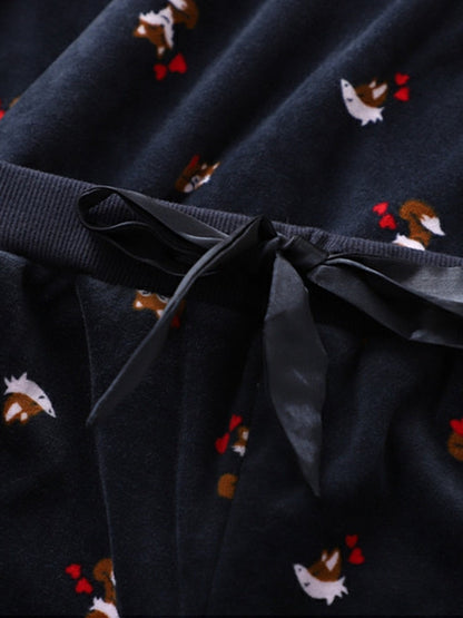 Cozy Sweater and Shorts PJ Set | Leopard or Fox Print with Relaxed Fit 2