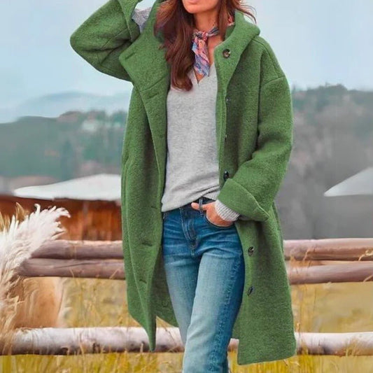 Cozy Women's Hooded Winter Coat - Thick, Stylish Outerwear for Cold Days - Versatile and Comfortable 0