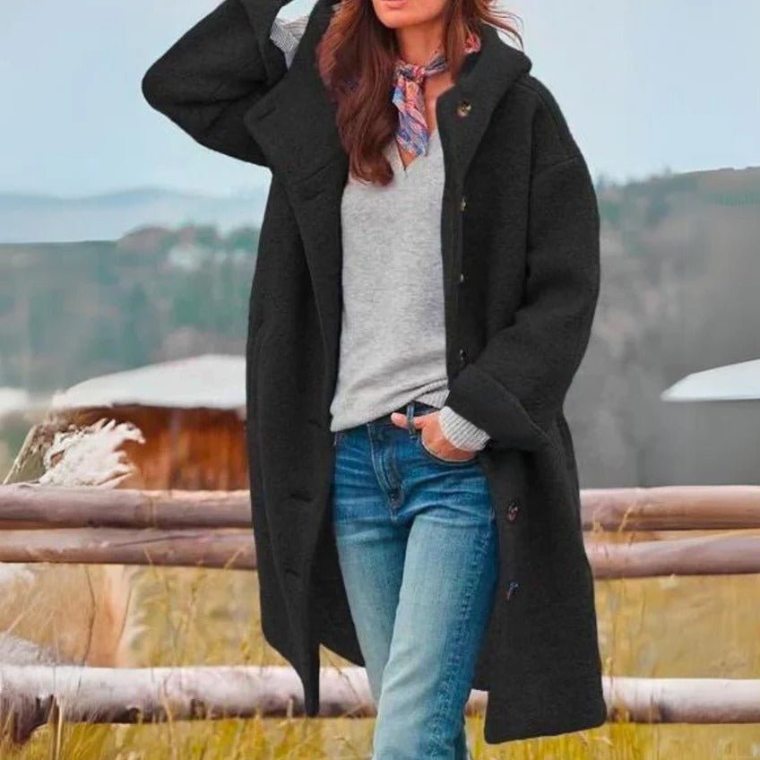 Cozy Women's Hooded Winter Coat - Thick, Stylish Outerwear for Cold Days - Versatile and Comfortable 2