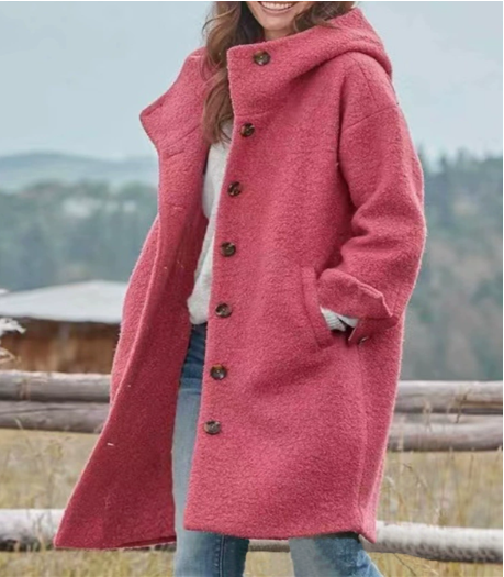 Cozy Women's Hooded Winter Coat - Thick, Stylish Outerwear for Cold Days - Versatile and Comfortable 5