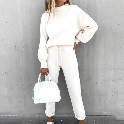 Cozy Women's Loungewear Set - Relaxed Fit Pullover and Pants for Effortless Style and Comfort 0