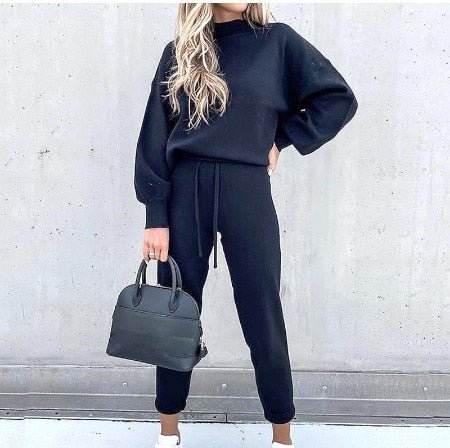 Cozy Women's Loungewear Set - Relaxed Fit Pullover and Pants for Effortless Style and Comfort 4