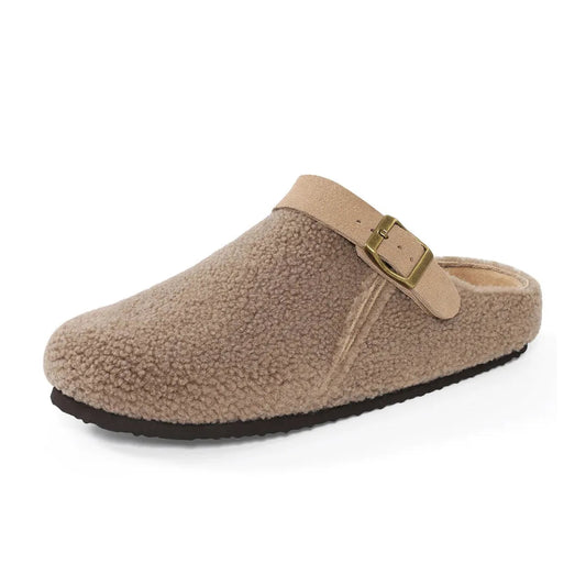 Cozy Women's Slippers | Adjustable Fur Upper with Lightweight Cork Sole 0