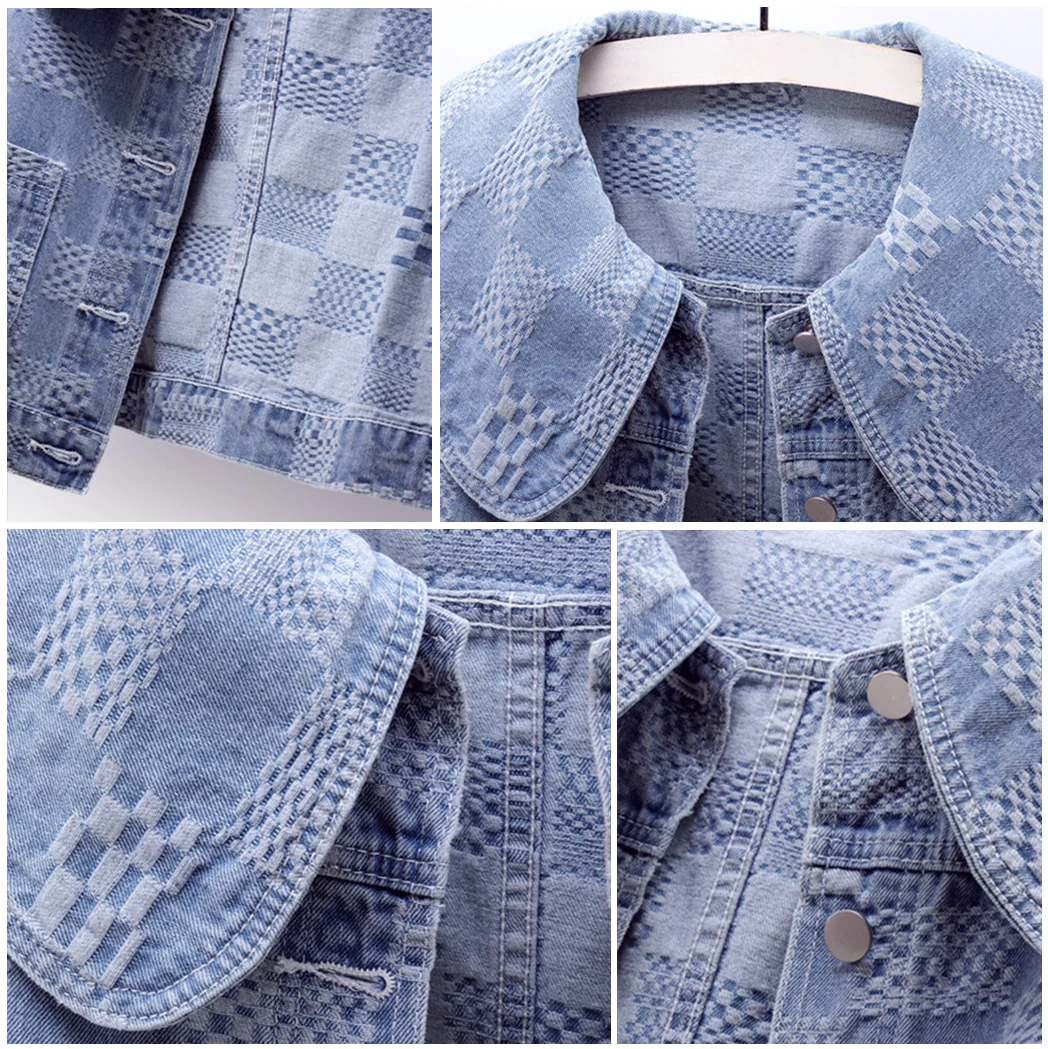 Cropped Denim Jacket | Lightweight Organic Fabric with Flattering Fit 4