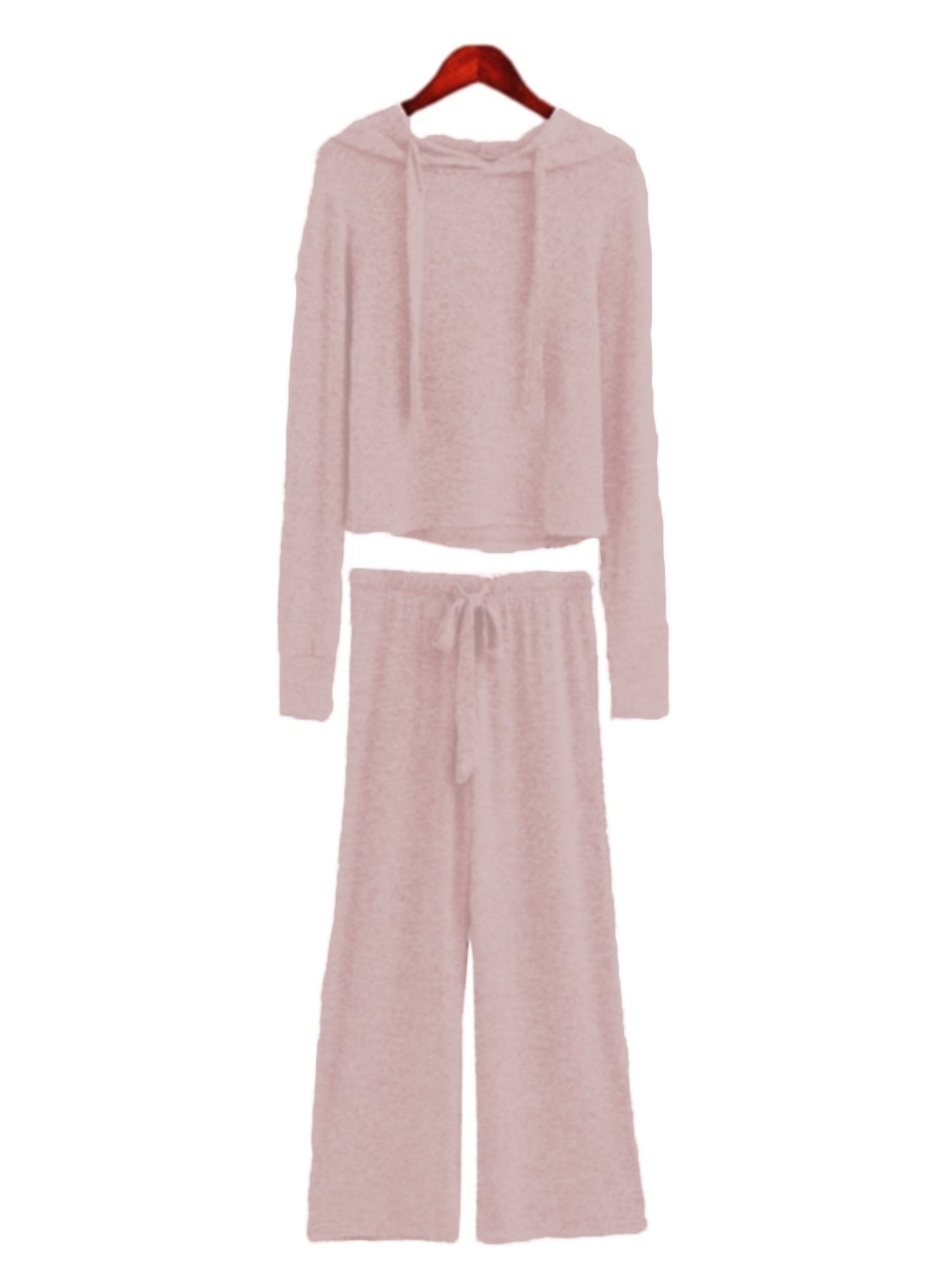 Cropped Hoodie and Bottoms Loungewear Set | Comfortable Cotton Blend 5