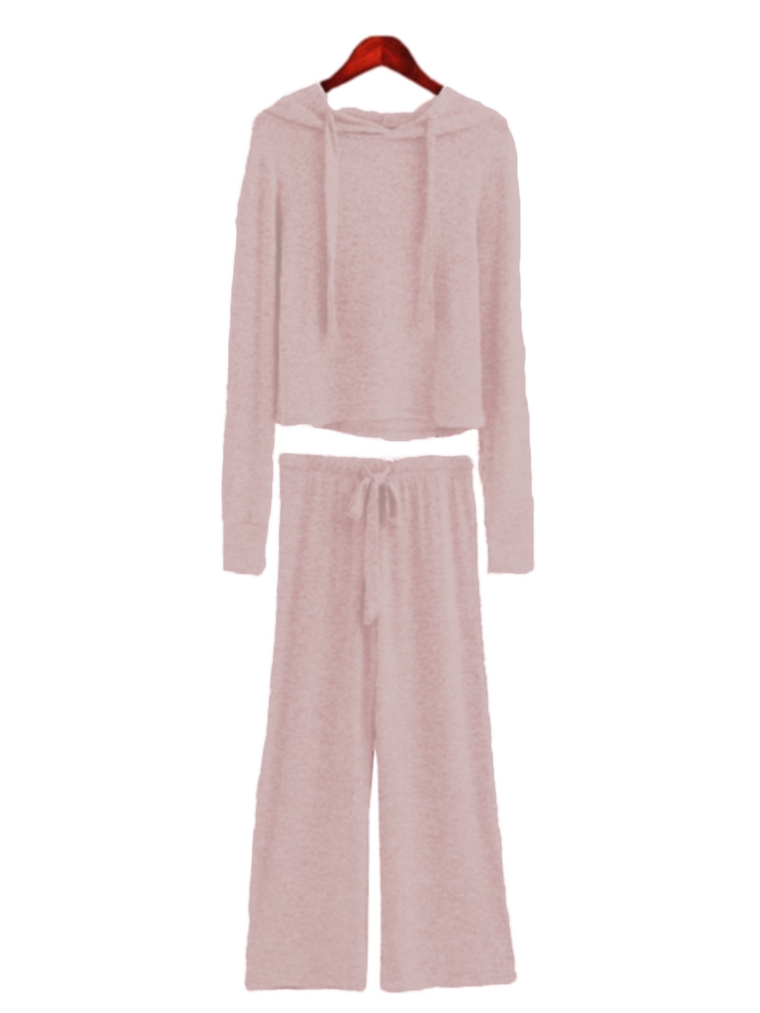 Cropped Hoodie and Bottoms Loungewear Set | Comfortable Cotton Blend 5