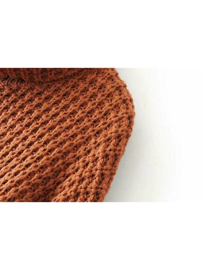Cropped Turtleneck Sweater | Ribbed Knit Design for Relaxed Fit 5