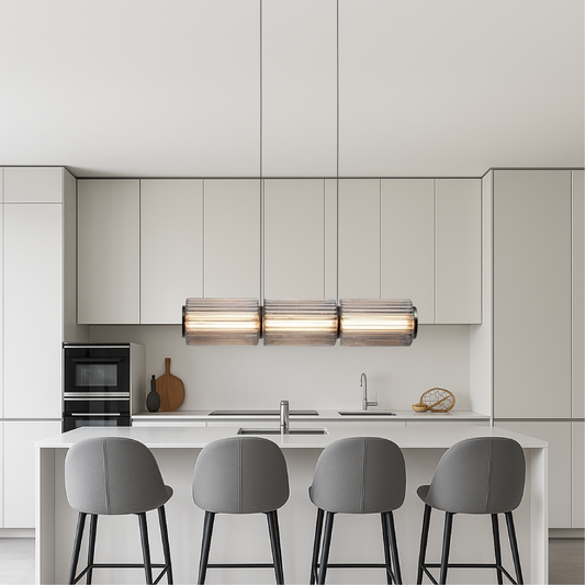 Cylinder Pendant Light | Modern Glass Design for Kitchen Lighting 0