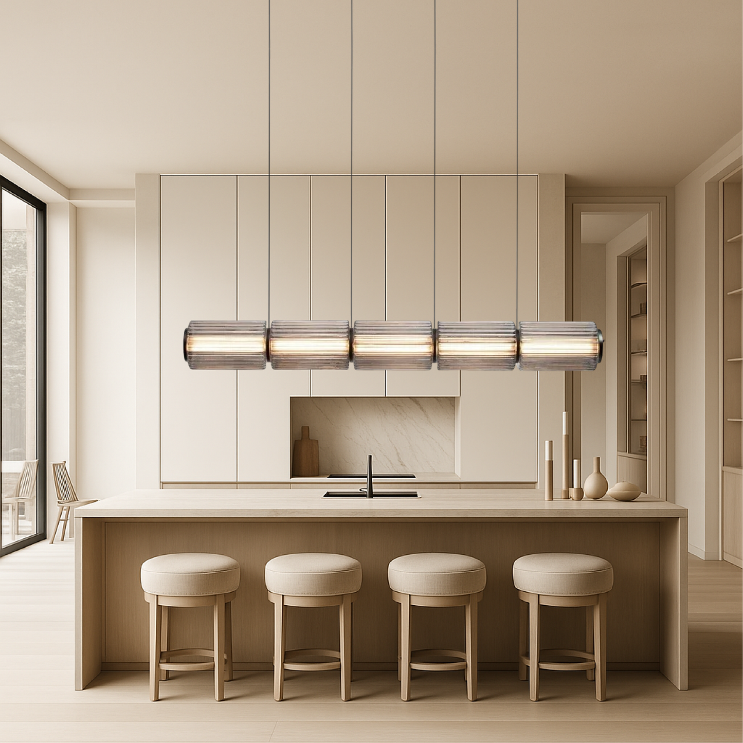 Cylinder Pendant Light | Modern Glass Design for Kitchen Lighting 4