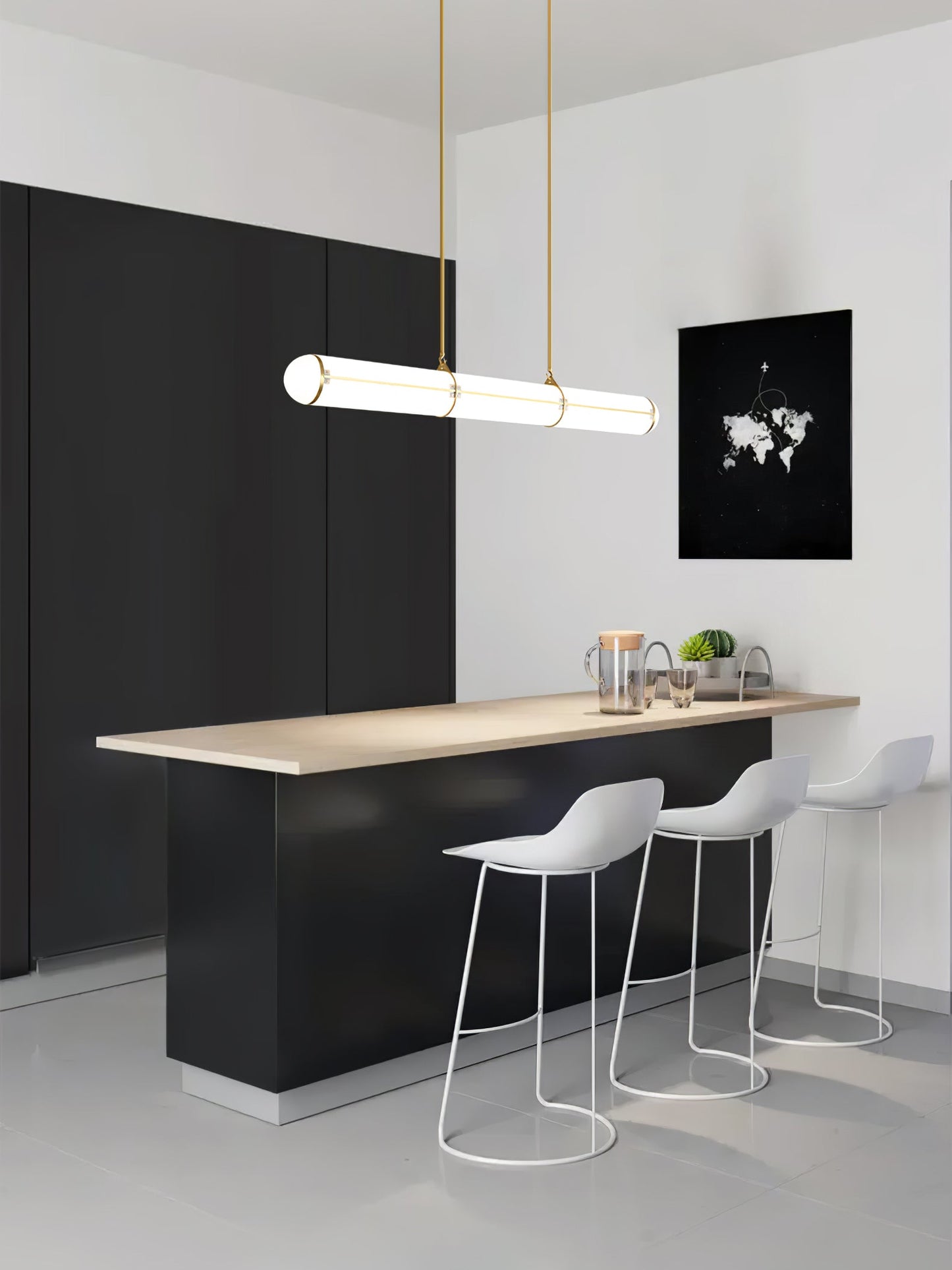Cylindrical Pendant Light | Customizable LED Kitchen Pendant Lighting 2