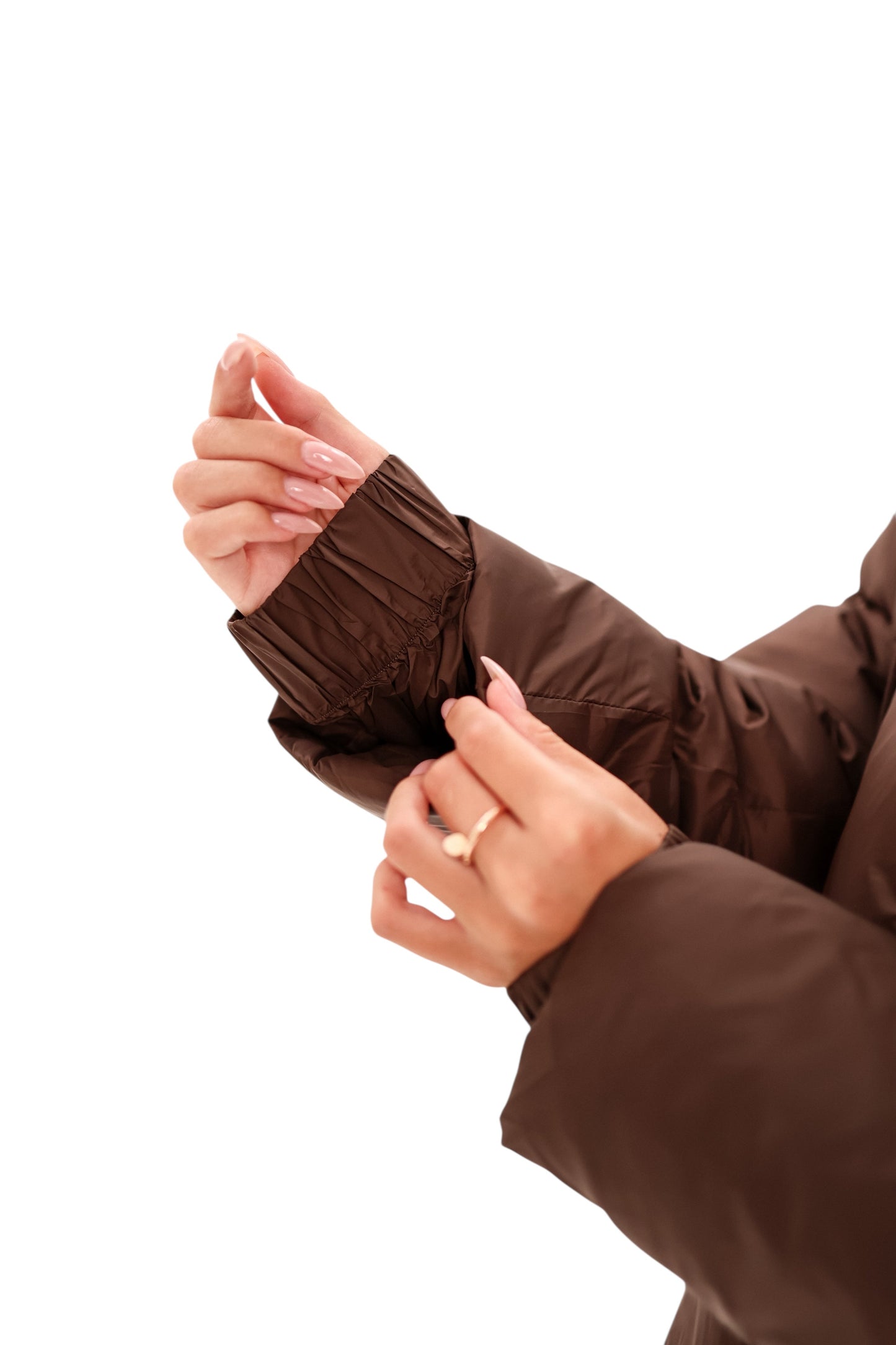 Giacca Imbottita Bio-Piuma Isolata al Cioccolato Fondente