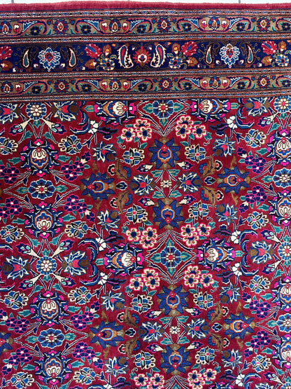 Persian Mashhad I Fine Allover Rug Wool 7 x 10