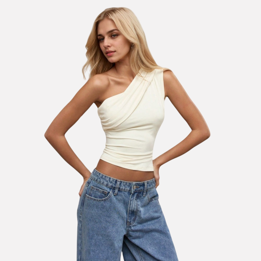 Sierra Slant Off-Shoulder Top