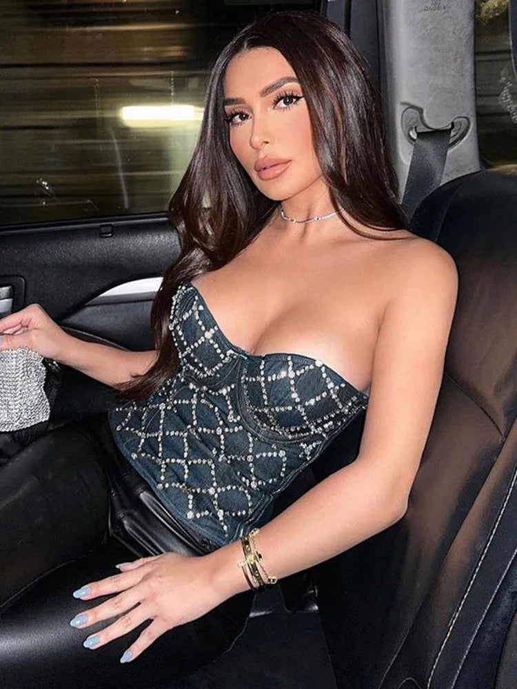 Rhinestone Cowgirl Denim Vest