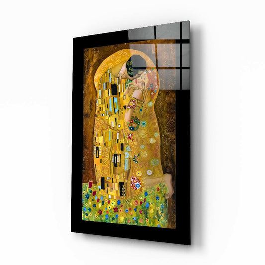 Arte en vidrio de Gustav Klimt ''El Beso''