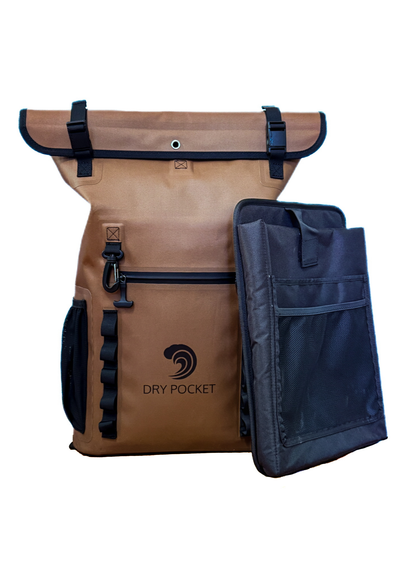 Coyote Brown - 25-Liter, Auto-Sealing, Waterproof, Floating, Scent Proof Dry Bag