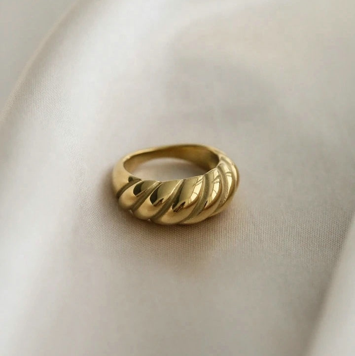 Dainty Crescent Ring | 18K Stainless Steel, Hypoallergenic & Tarnish Resistant 0