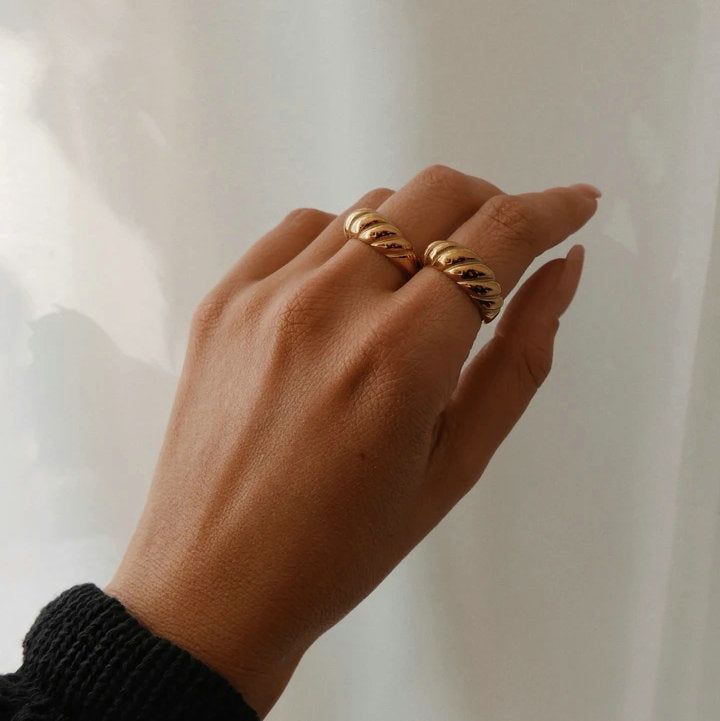 Dainty Crescent Ring | 18K Stainless Steel, Hypoallergenic & Tarnish Resistant 3