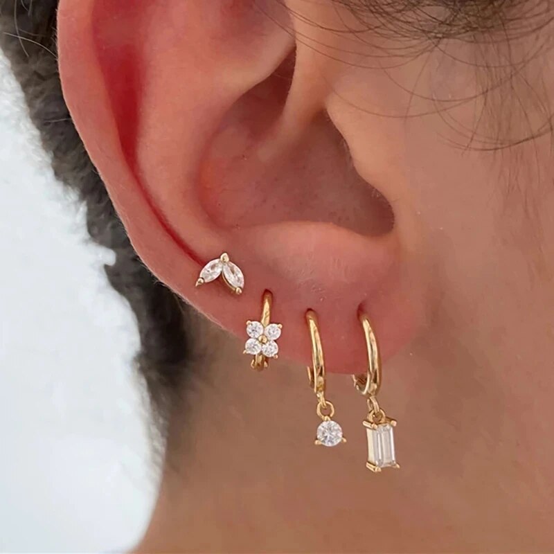 Dainty Earring Set | Hypoallergenic Hoops and Studs for All-Day Wear 1