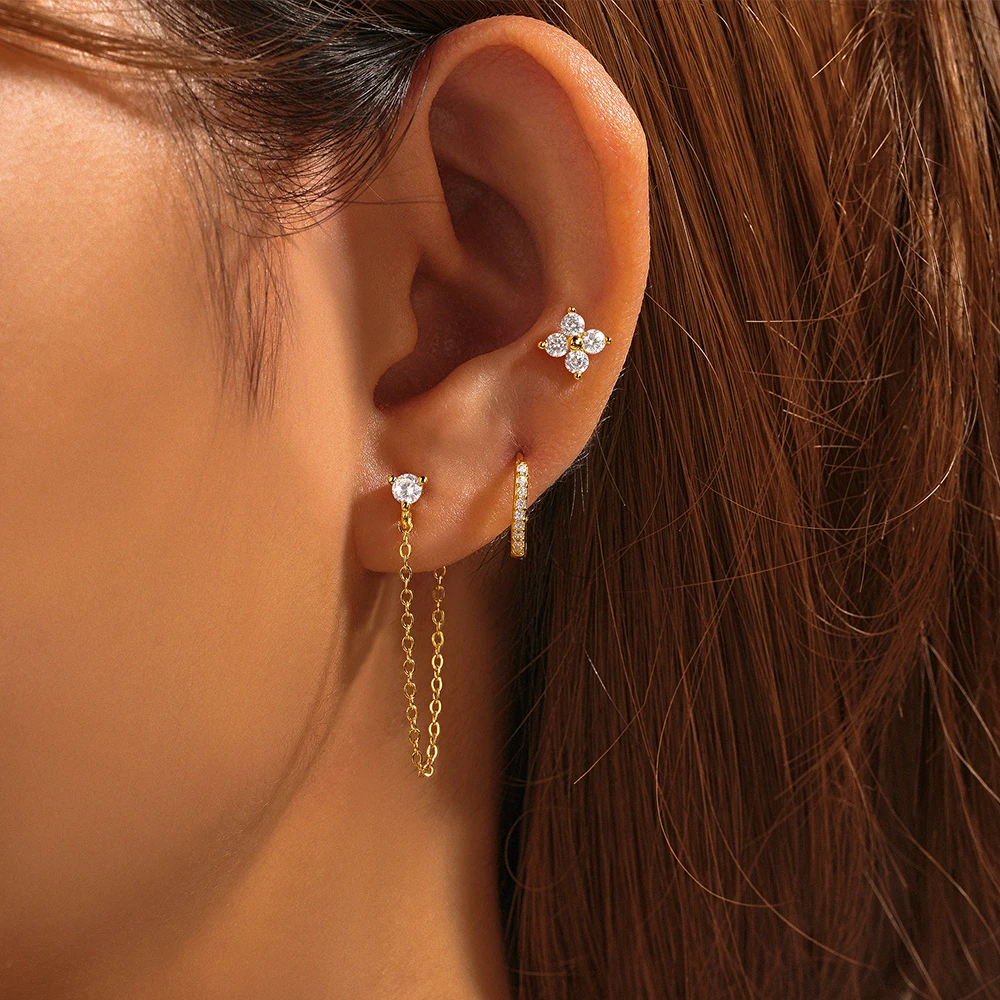 Dainty Earring Set | Hypoallergenic S925 Sterling Silver with 6 Versatile Styles 0