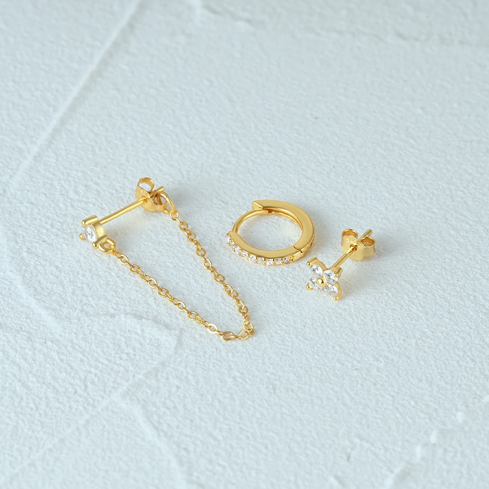Dainty Earring Set | Hypoallergenic S925 Sterling Silver with 6 Versatile Styles 1